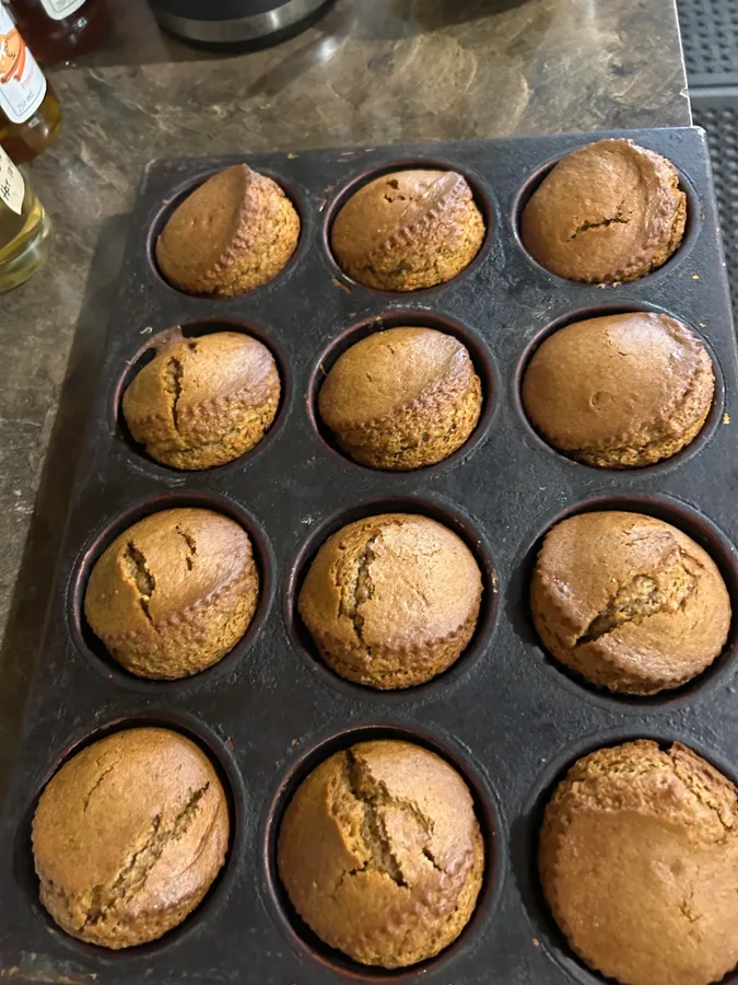 Tray of freshly baked muffins at Makepeace Farms